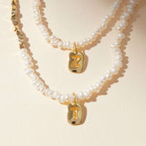 Custom Ember Initial Pearl Necklace